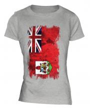 Bermuda Grunge Flag Ladies T-Shirt