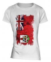 Bermuda Grunge Flag Ladies T-Shirt