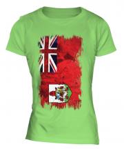 Bermuda Grunge Flag Ladies T-Shirt