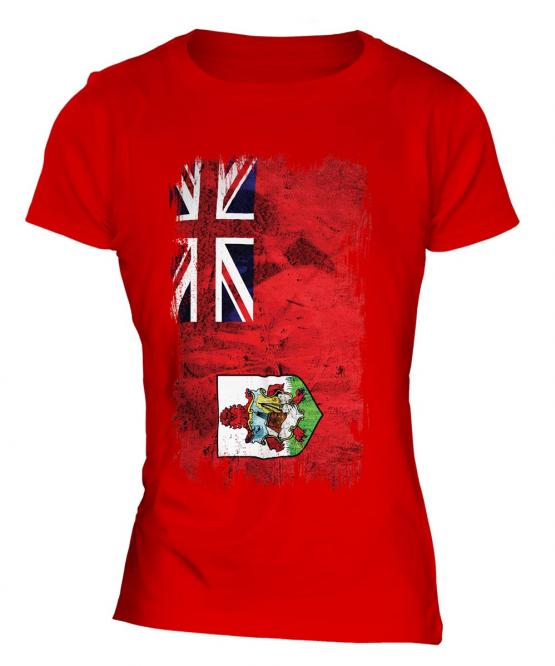 Bermuda Grunge Flag Ladies T-Shirt