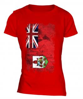 Bermuda Grunge Flag Ladies T-Shirt