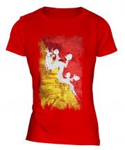 Bhutan Grunge Flag Ladies T-Shirt