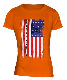 Bikini Atoll Grunge Flag Ladies T-Shirt