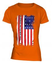 Bikini Atoll Grunge Flag Ladies T-Shirt