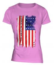 Bikini Atoll Grunge Flag Ladies T-Shirt