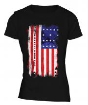 Bikini Atoll Grunge Flag Ladies T-Shirt