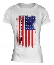 Bikini Atoll Grunge Flag Ladies T-Shirt