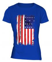 Bikini Atoll Grunge Flag Ladies T-Shirt