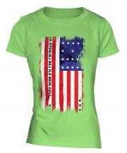 Bikini Atoll Grunge Flag Ladies T-Shirt
