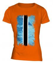 Botswana Grunge Flag Ladies T-Shirt