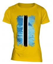 Botswana Grunge Flag Ladies T-Shirt