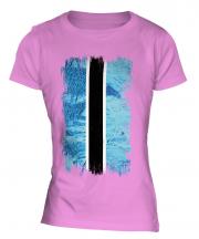 Botswana Grunge Flag Ladies T-Shirt
