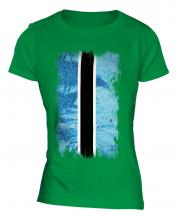 Botswana Grunge Flag Ladies T-Shirt