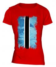 Botswana Grunge Flag Ladies T-Shirt