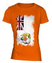British Antartic Territory Grunge Flag Ladies T-Shirt