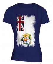 British Antartic Territory Grunge Flag Ladies T-Shirt