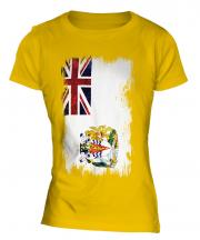 British Antartic Territory Grunge Flag Ladies T-Shirt