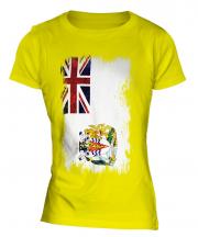 British Antartic Territory Grunge Flag Ladies T-Shirt