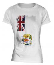 British Antartic Territory Grunge Flag Ladies T-Shirt