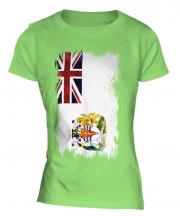British Antartic Territory Grunge Flag Ladies T-Shirt