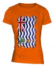 British Indian Ocean Territory Grunge Flag Ladies T-Shirt