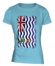 British Indian Ocean Territory Grunge Flag Ladies T-Shirt