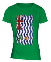 British Indian Ocean Territory Grunge Flag Ladies T-Shirt