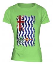 British Indian Ocean Territory Grunge Flag Ladies T-Shirt