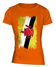 Brunei Grunge Flag Ladies T-Shirt