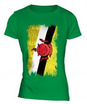 Brunei Grunge Flag Ladies T-Shirt
