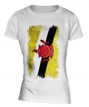 Brunei Grunge Flag Ladies T-Shirt