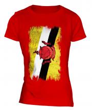 Brunei Grunge Flag Ladies T-Shirt