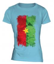 Burkina Faso Grunge Flag Ladies T-Shirt