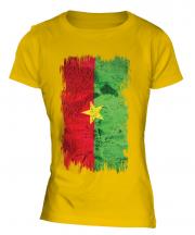 Burkina Faso Grunge Flag Ladies T-Shirt