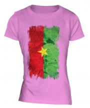 Burkina Faso Grunge Flag Ladies T-Shirt
