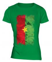 Burkina Faso Grunge Flag Ladies T-Shirt