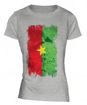 Burkina Faso Grunge Flag Ladies T-Shirt