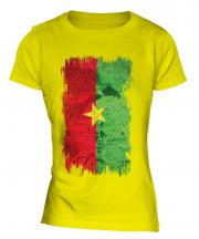 Burkina Faso Grunge Flag Ladies T-Shirt