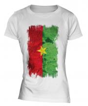 Burkina Faso Grunge Flag Ladies T-Shirt