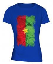 Burkina Faso Grunge Flag Ladies T-Shirt