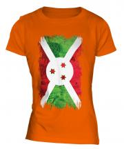 Burundi Grunge Flag Ladies T-Shirt
