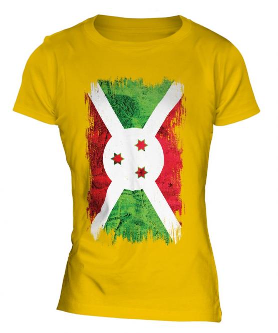Burundi Grunge Flag Ladies T-Shirt