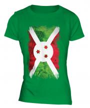 Burundi Grunge Flag Ladies T-Shirt