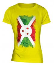 Burundi Grunge Flag Ladies T-Shirt