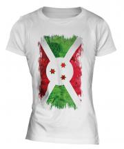 Burundi Grunge Flag Ladies T-Shirt