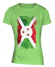 Burundi Grunge Flag Ladies T-Shirt