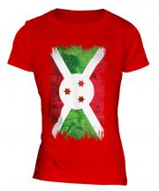 Burundi Grunge Flag Ladies T-Shirt