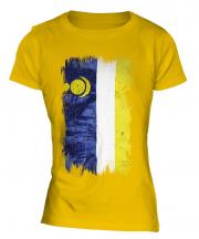 Buryatia Grunge Flag Ladies T-Shirt