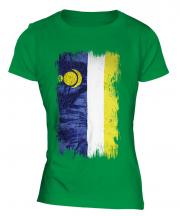 Buryatia Grunge Flag Ladies T-Shirt