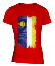 Buryatia Grunge Flag Ladies T-Shirt